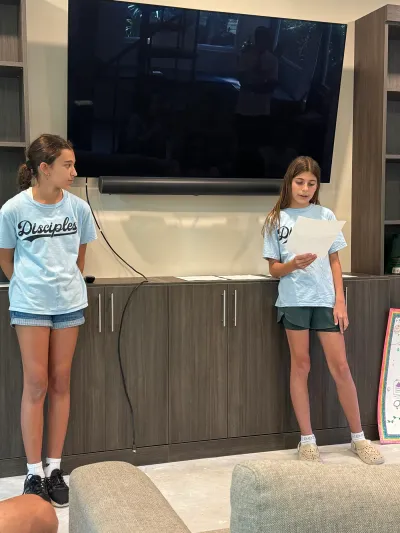 Teenagers collaborating with technology in The Middle School Studio